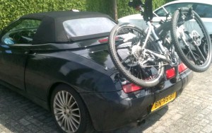 Convertible Car Bike Rack - Shown on Alfa Romeo Spider 