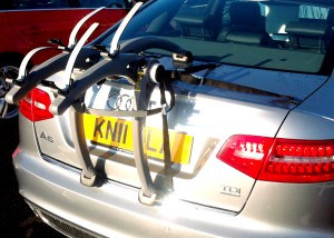 Saloon Car Bike Rack - Shown on Audi A6