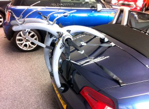 Convertible Car Bike Rack - Shown on BMW Z4