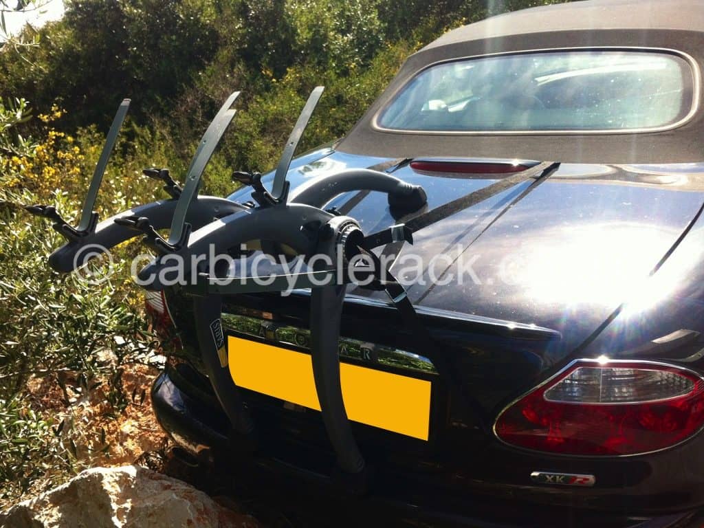 Jaguar Bike Rack - Bones 2 on XKR Convertible